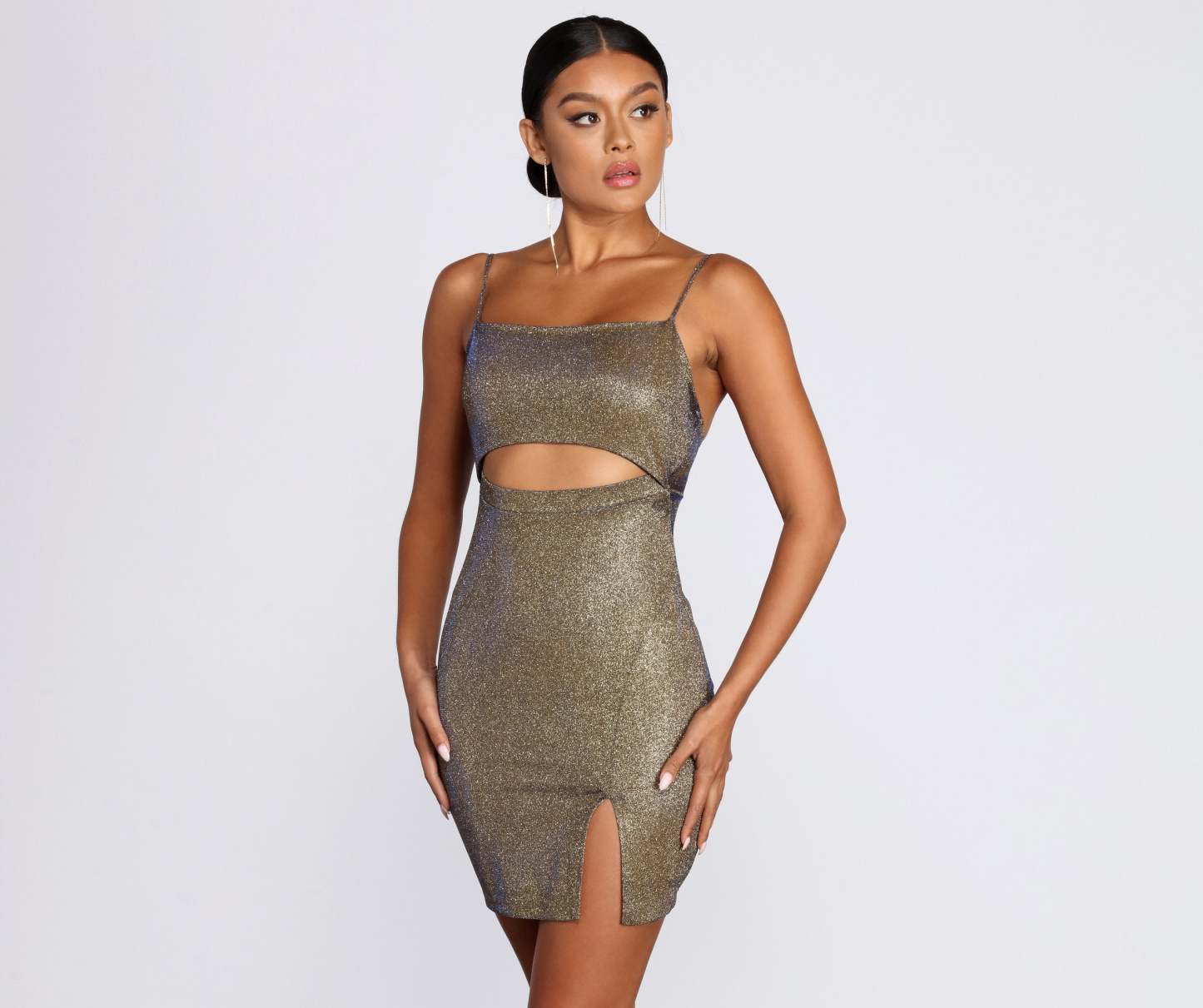 Party With Me Glitter Mini Dress - Lady Occasions