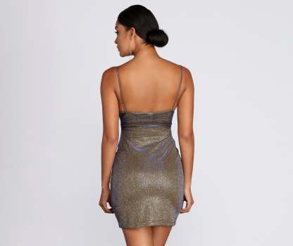 Party With Me Glitter Mini Dress - Lady Occasions
