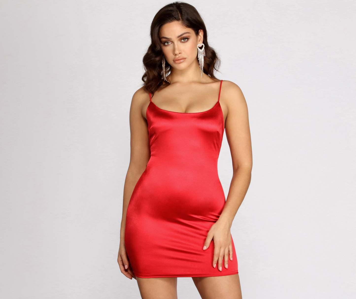 Club Cuts Satin Mini Dress - Lady Occasions