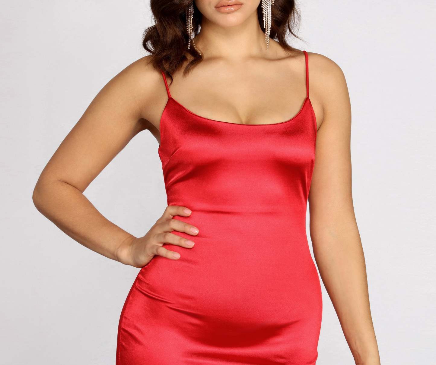 Club Cuts Satin Mini Dress - Lady Occasions