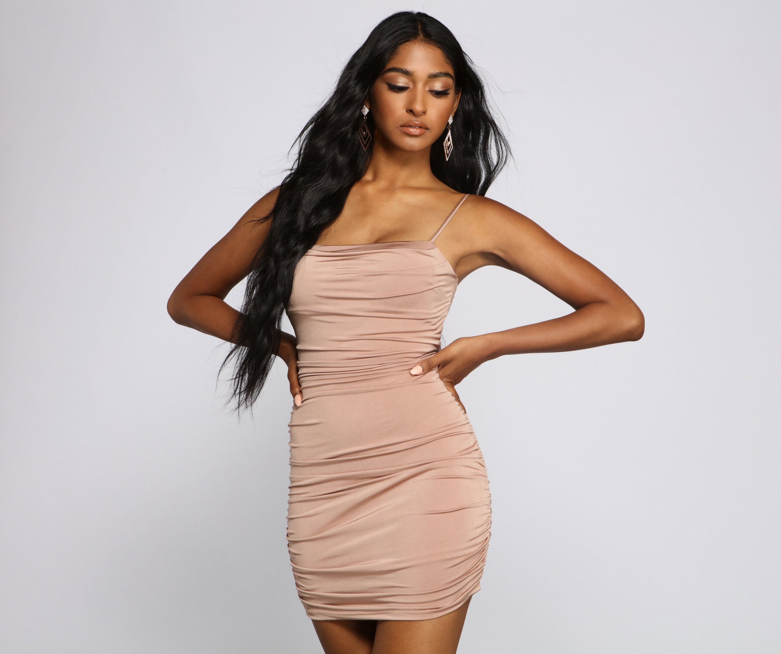Stunning Style Ruched Mini Dress - Lady Occasions