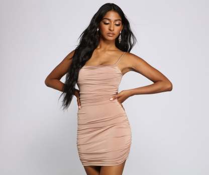 Stunning Style Ruched Mini Dress - Lady Occasions