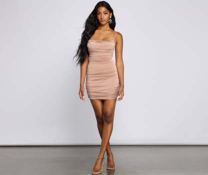 Stunning Style Ruched Mini Dress - Lady Occasions