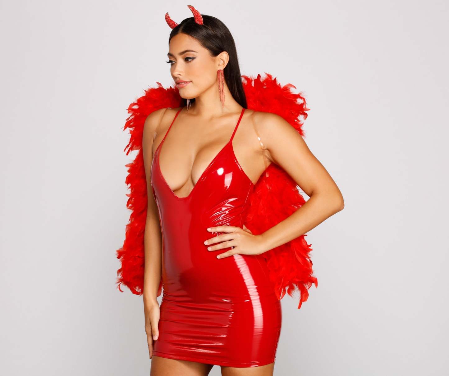 Tempting And Chic Sleek Mini Dress - Lady Occasions