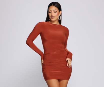 Sultry Lace-Up Back Bodycon Dress - Lady Occasions