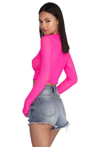 Mesh With The Best Crop Top - Lady Occasions