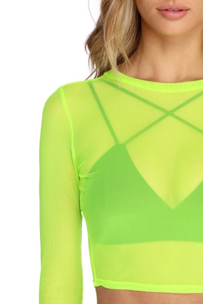 Mesh With The Best Crop Top - Lady Occasions