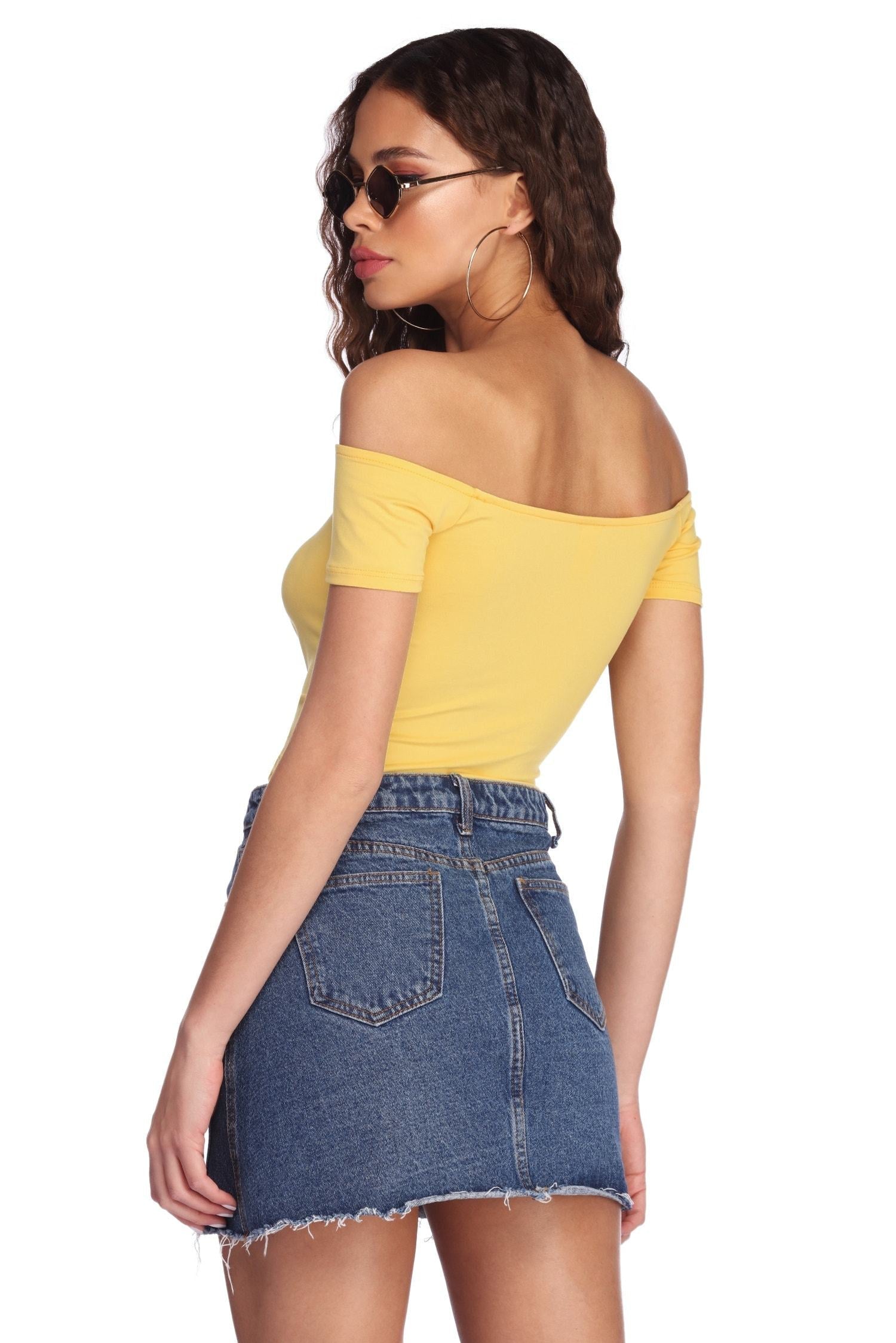 Knot Over You Off Shoulder Crop Top - Lady Occasions