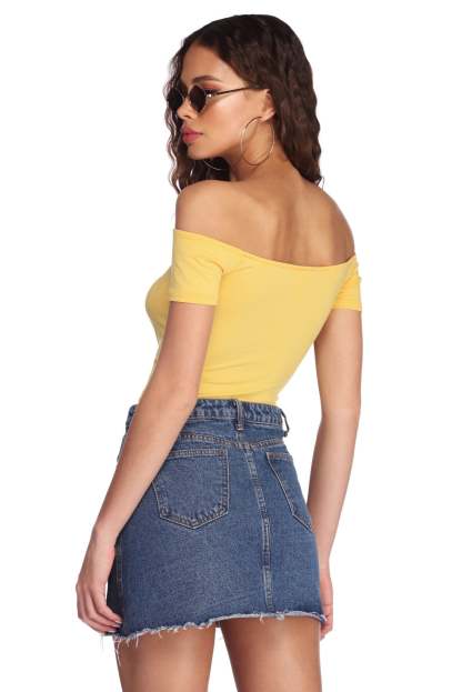 Knot Over You Off Shoulder Crop Top - Lady Occasions