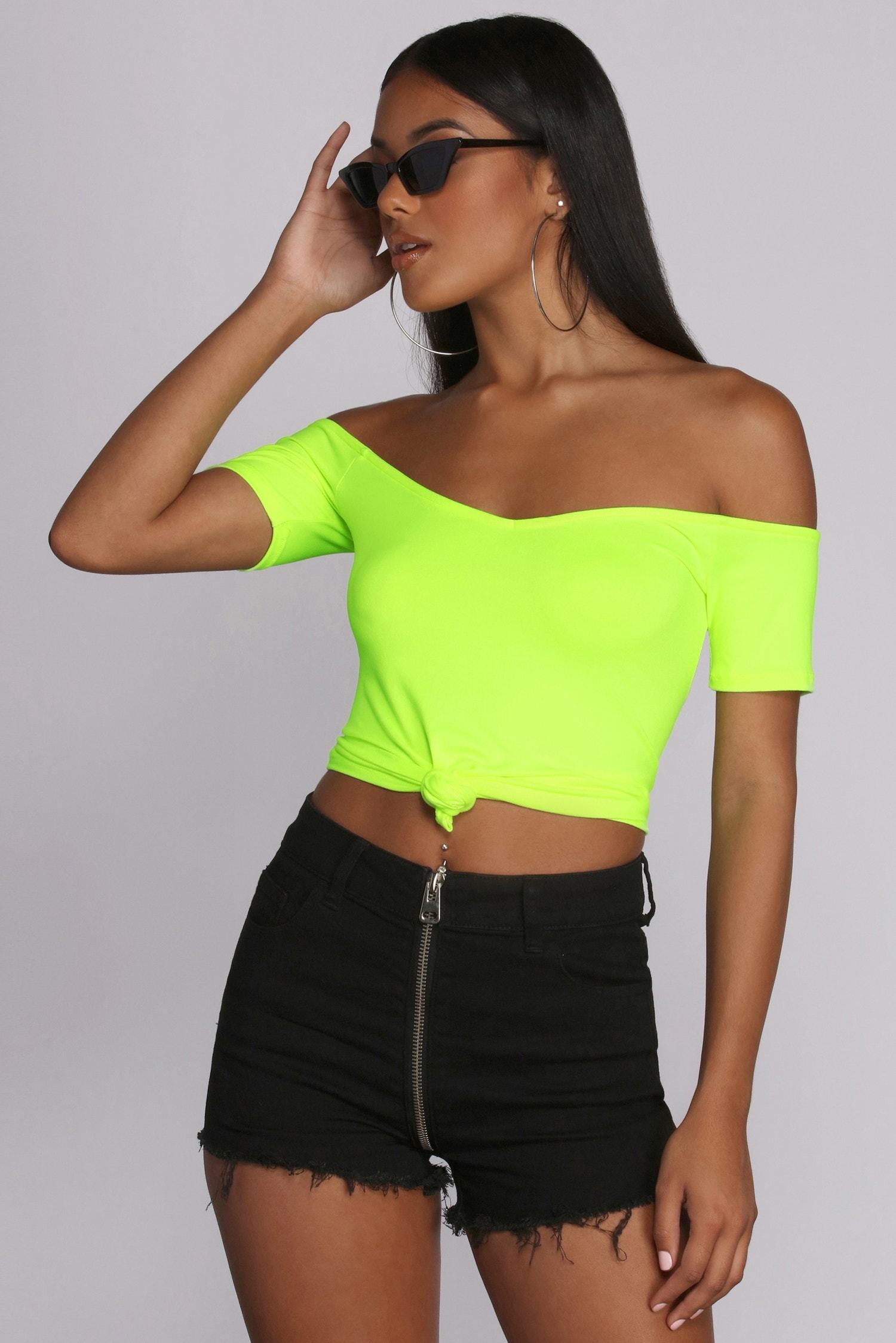 Knot Over You Off Shoulder Crop Top - Lady Occasions