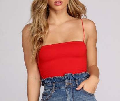 Cropped And Basic Tank - Lady Occasions