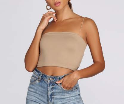 Cropped And Basic Tank - Lady Occasions