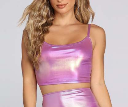 Major Babe Spaghetti Strap Crop Top - Lady Occasions