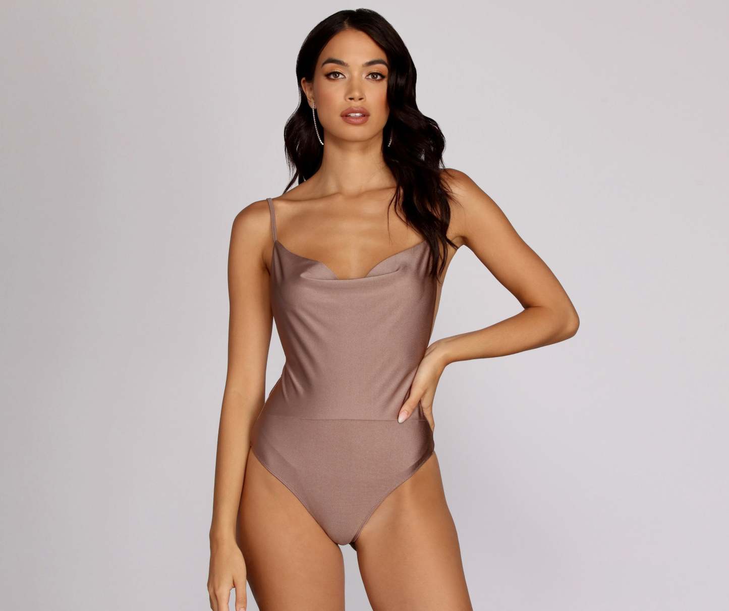 On It Cowl Neck Bodysuit - Lady Occasions