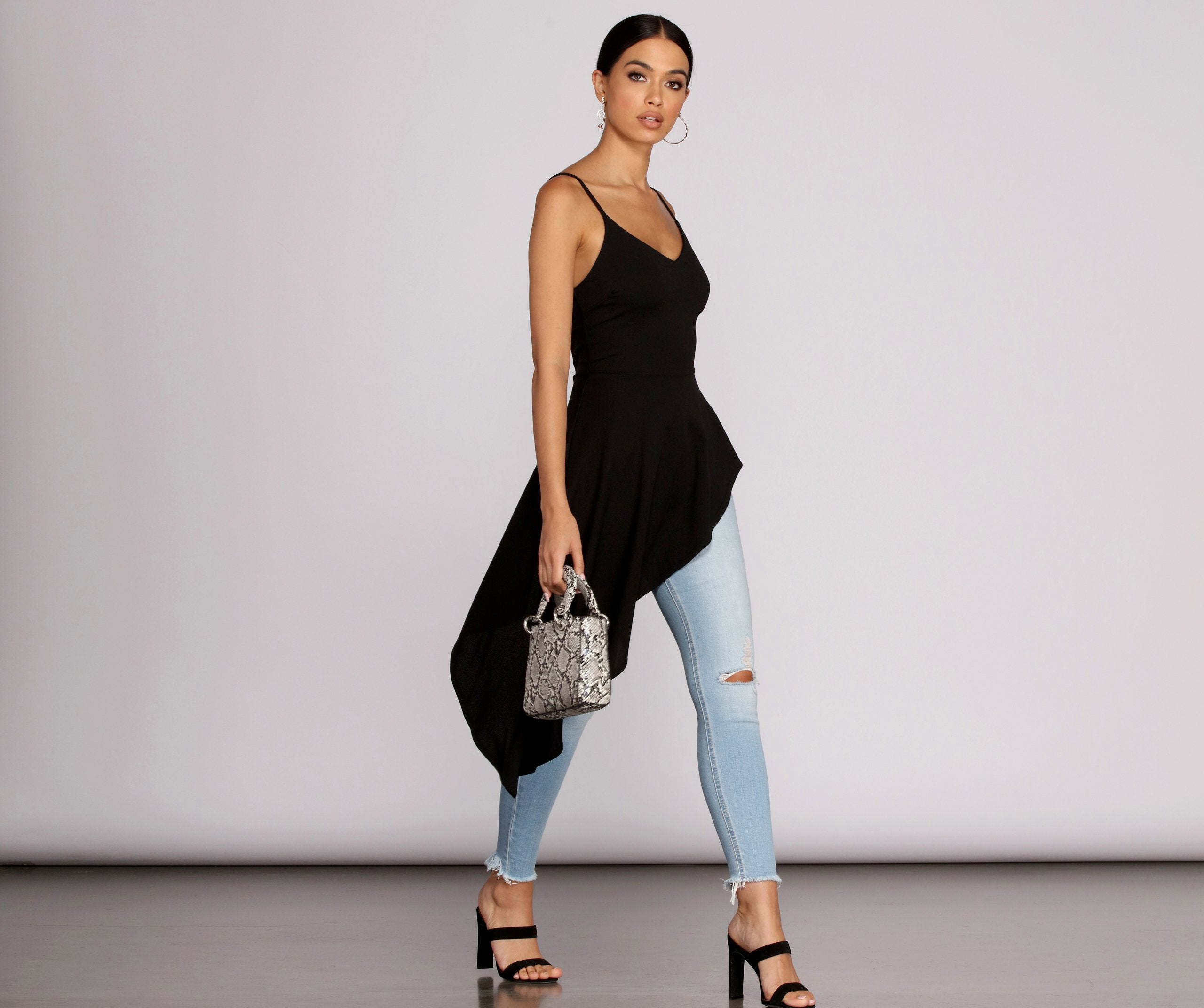 Pretty In Peplum High Low Top - Lady Occasions