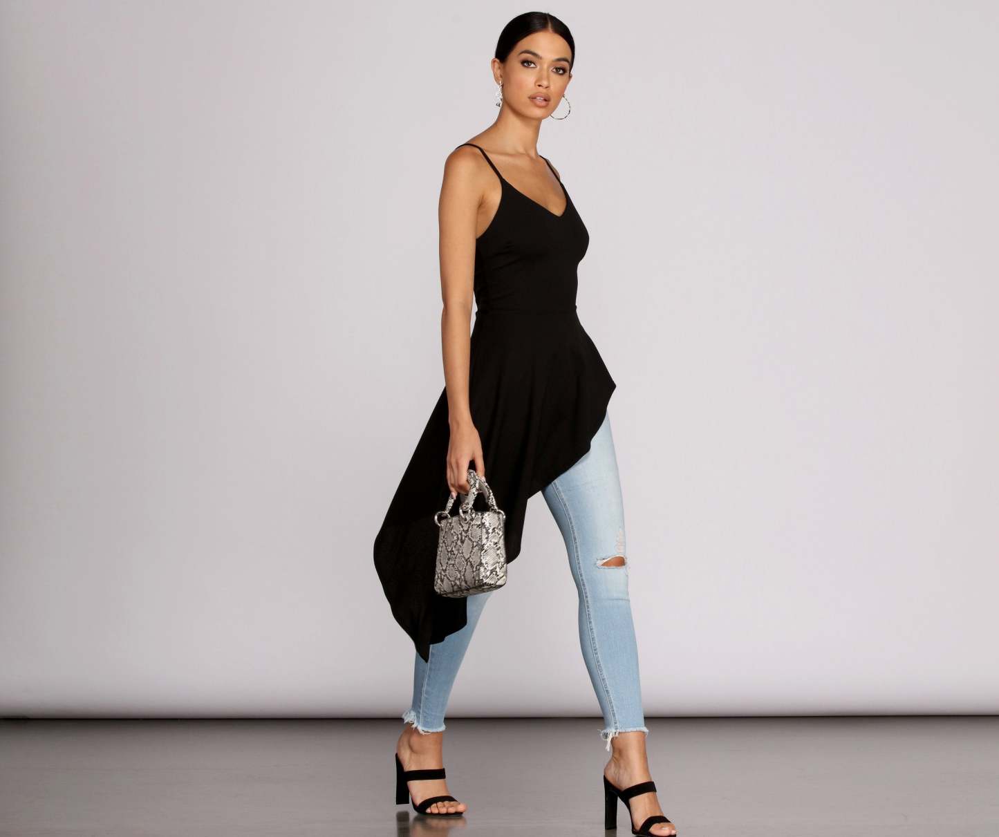 Pretty In Peplum High Low Top - Lady Occasions