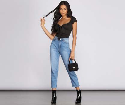 Be Honest Ruched Tie Front Top - Lady Occasions