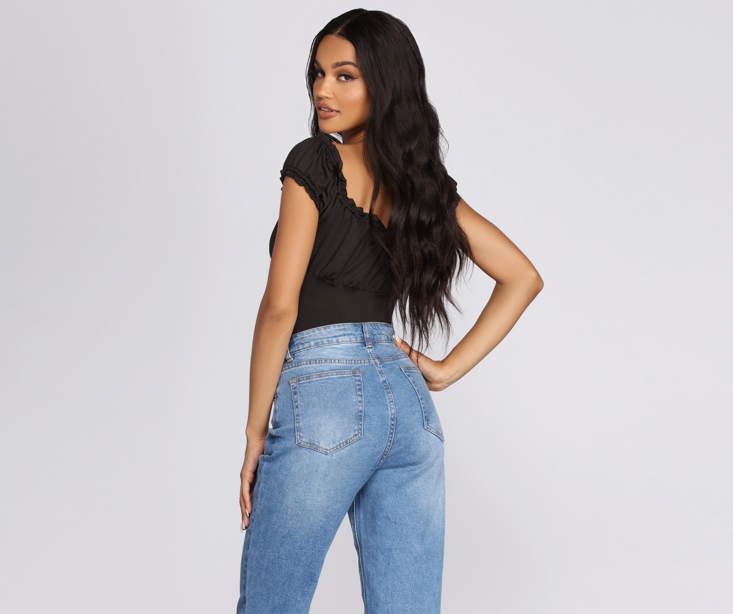 Be Honest Ruched Tie Front Top - Lady Occasions