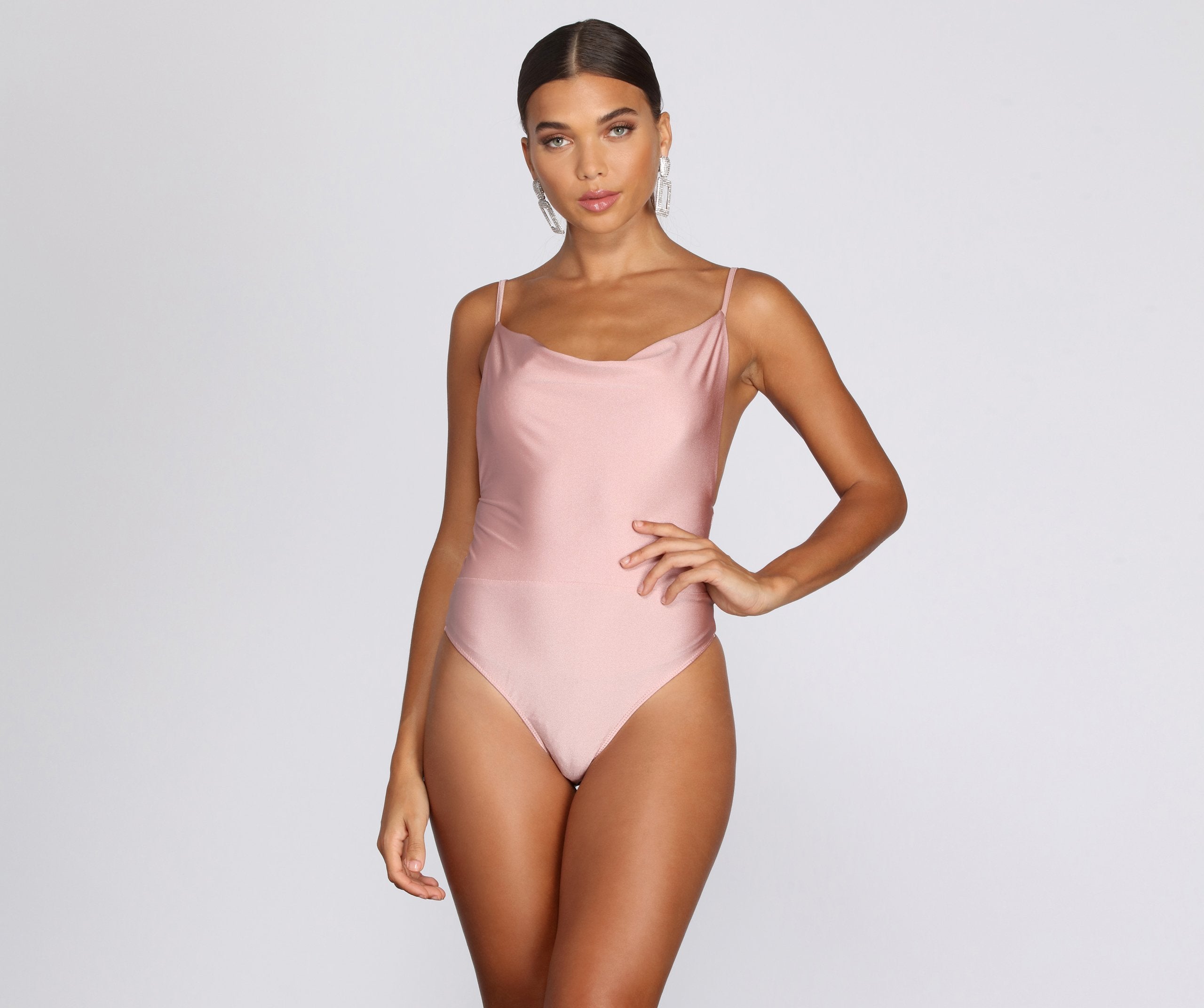 On It Cowl Neck Bodysuit - Lady Occasions