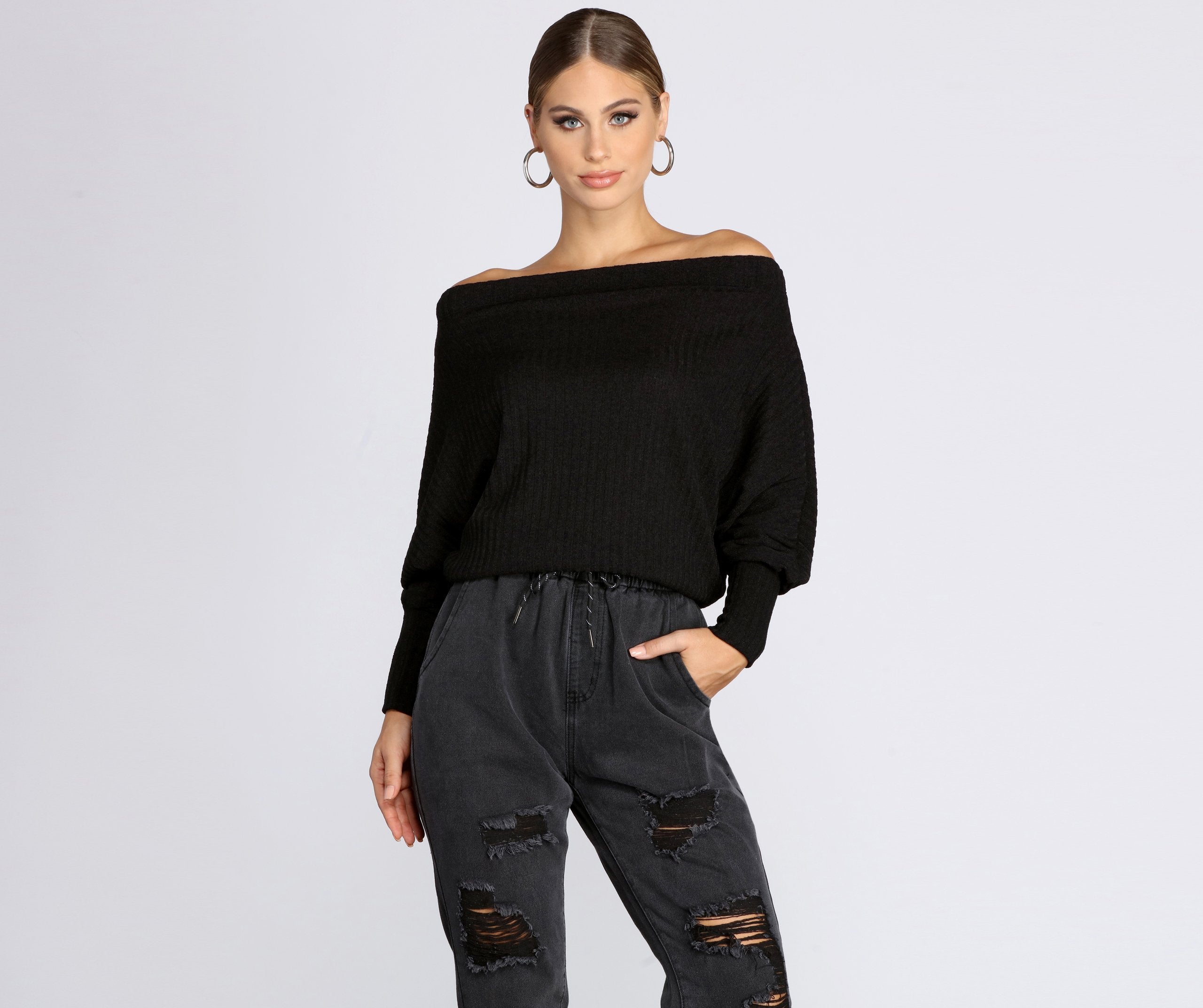 Comfy Chic Ribbed Knit Top - Lady Occasions