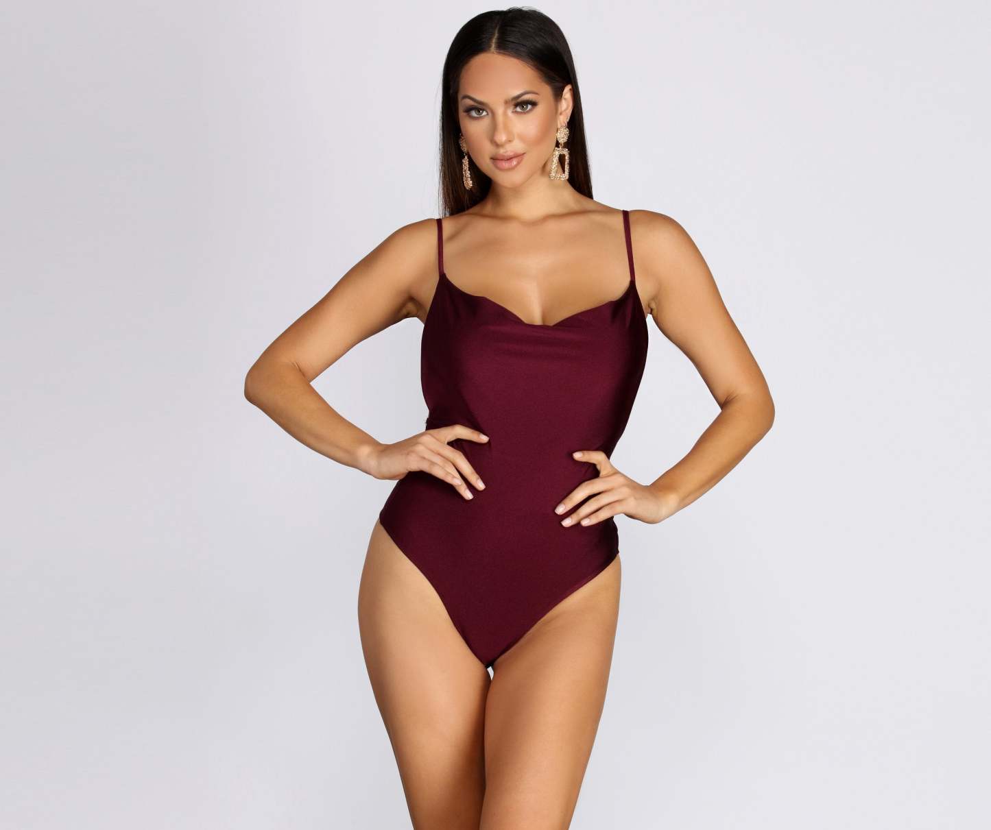 On It Cowl Neck Bodysuit - Lady Occasions