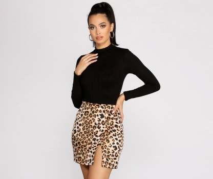 It's Essential Mock Neck Bodysuit - Lady Occasions