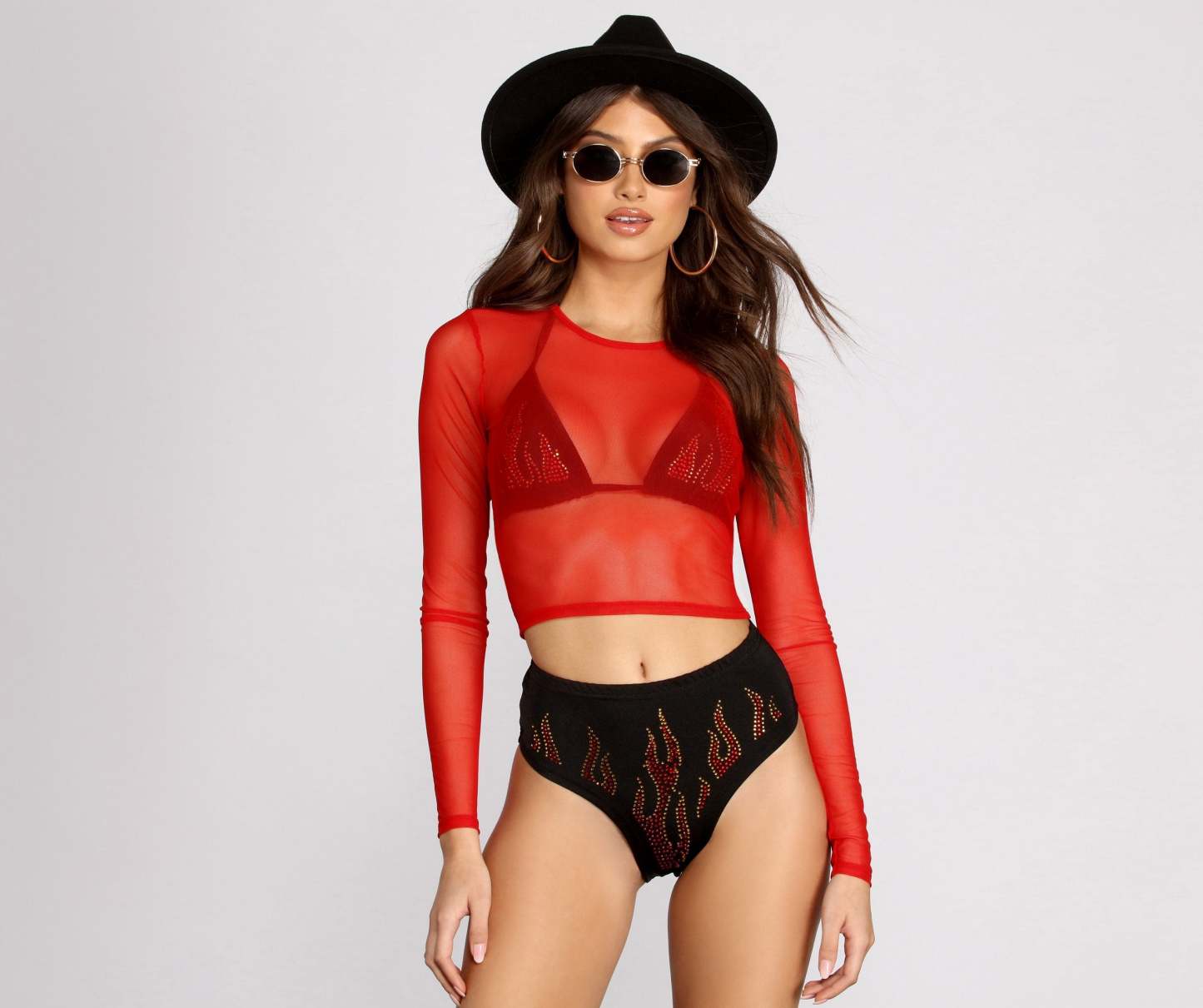 In A Mesh Mood Crop Top - Lady Occasions