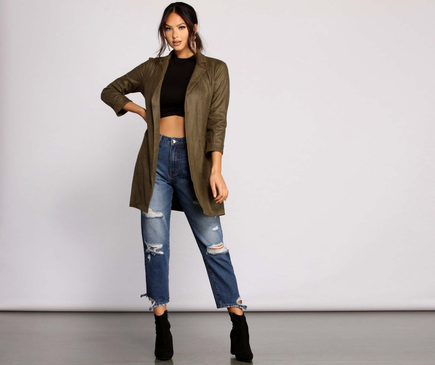 Stylish Stunner Crepe Knit Crop Top - Lady Occasions