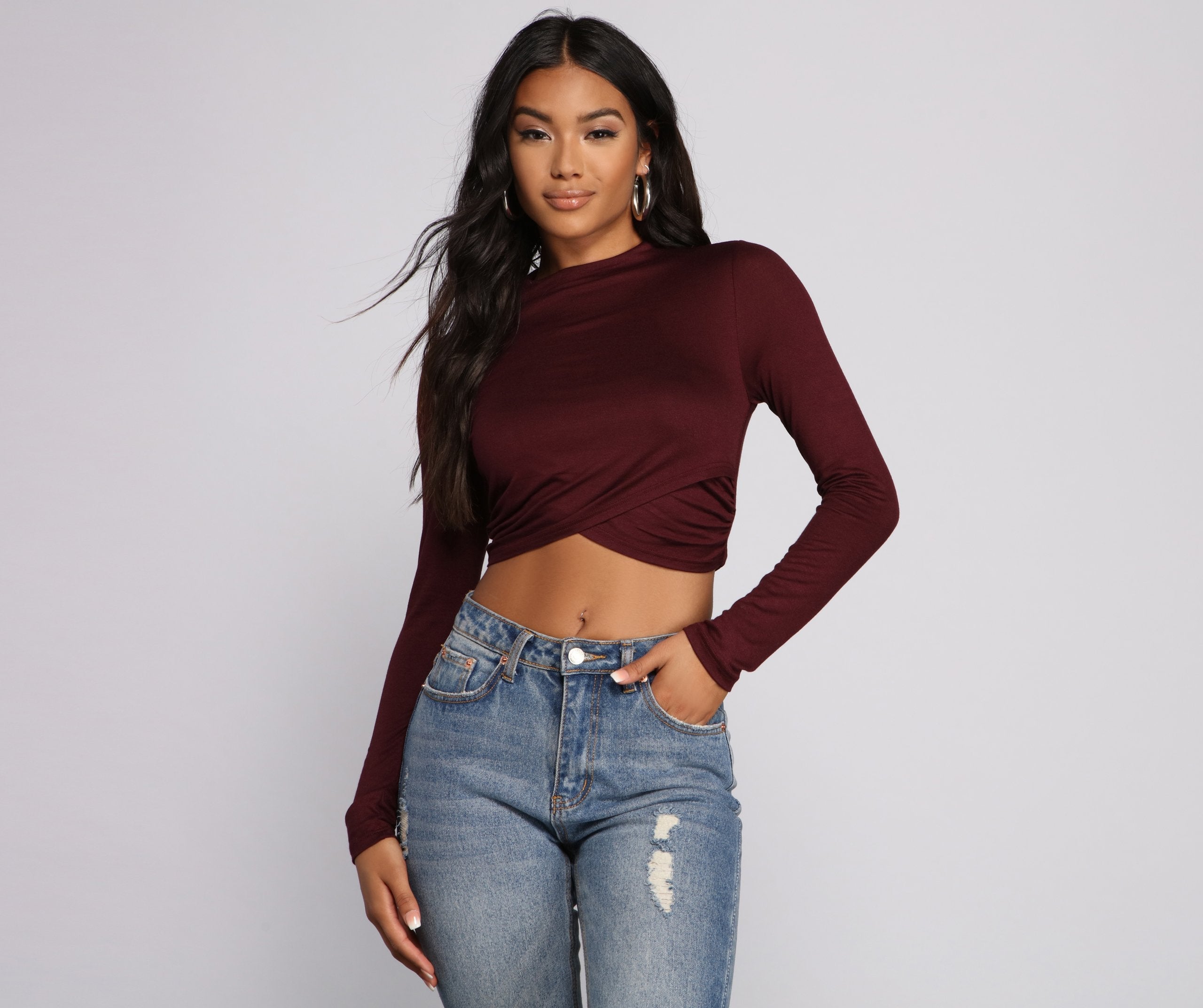 Stylish Stunner Crepe Knit Crop Top - Lady Occasions