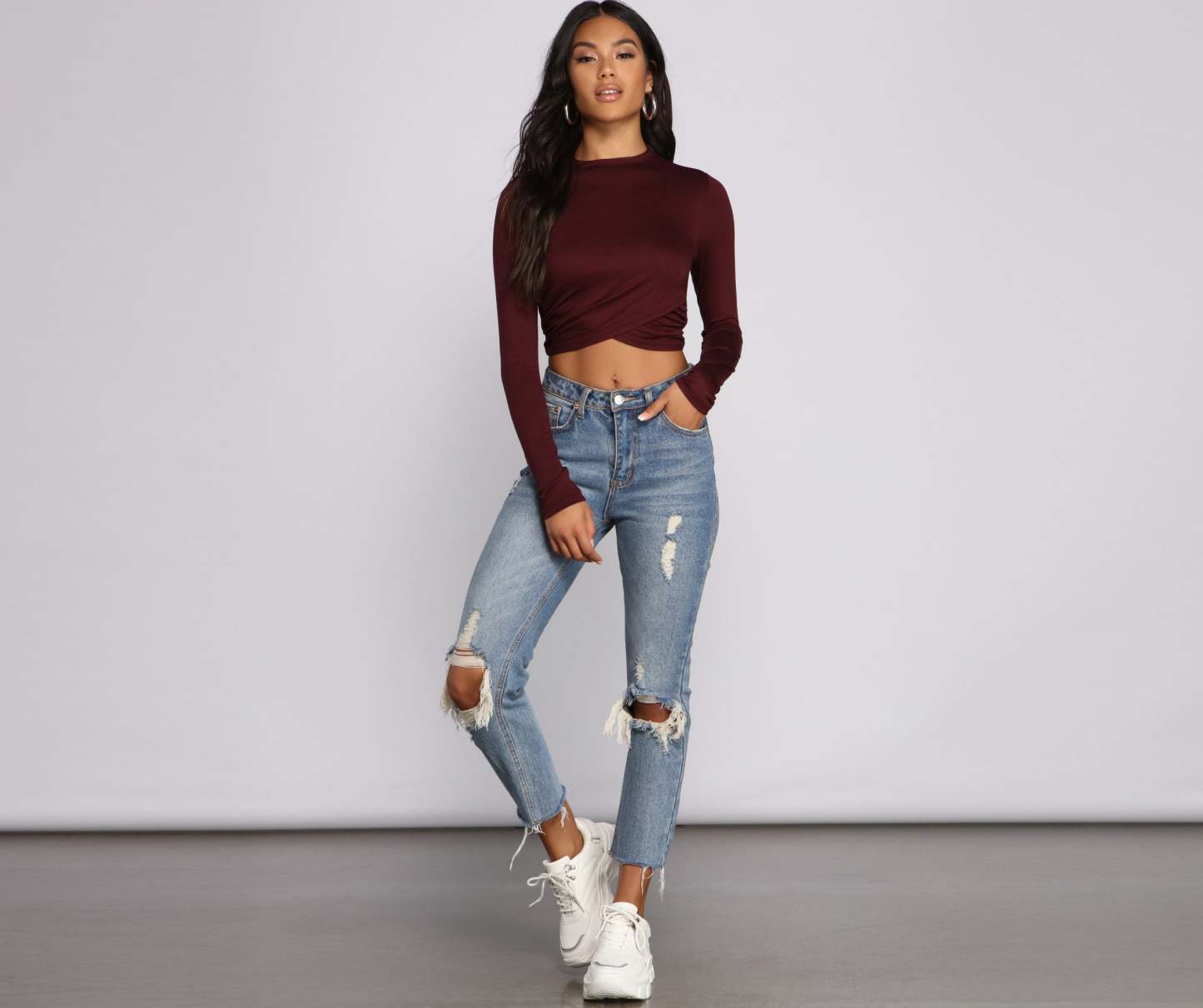 Stylish Stunner Crepe Knit Crop Top - Lady Occasions
