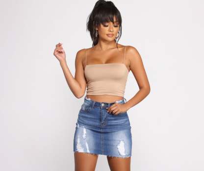 Cropped And Basic Tank - Lady Occasions