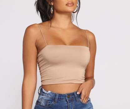 Cropped And Basic Tank - Lady Occasions