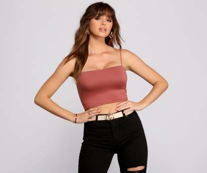 Cropped And Basic Tank - Lady Occasions