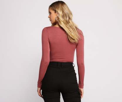 Ruched V Neck Jersey Knit Crop Top - Lady Occasions
