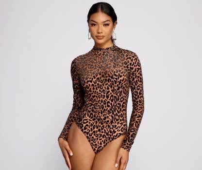 Forever Fab Leopard Print Bodysuit - Lady Occasions
