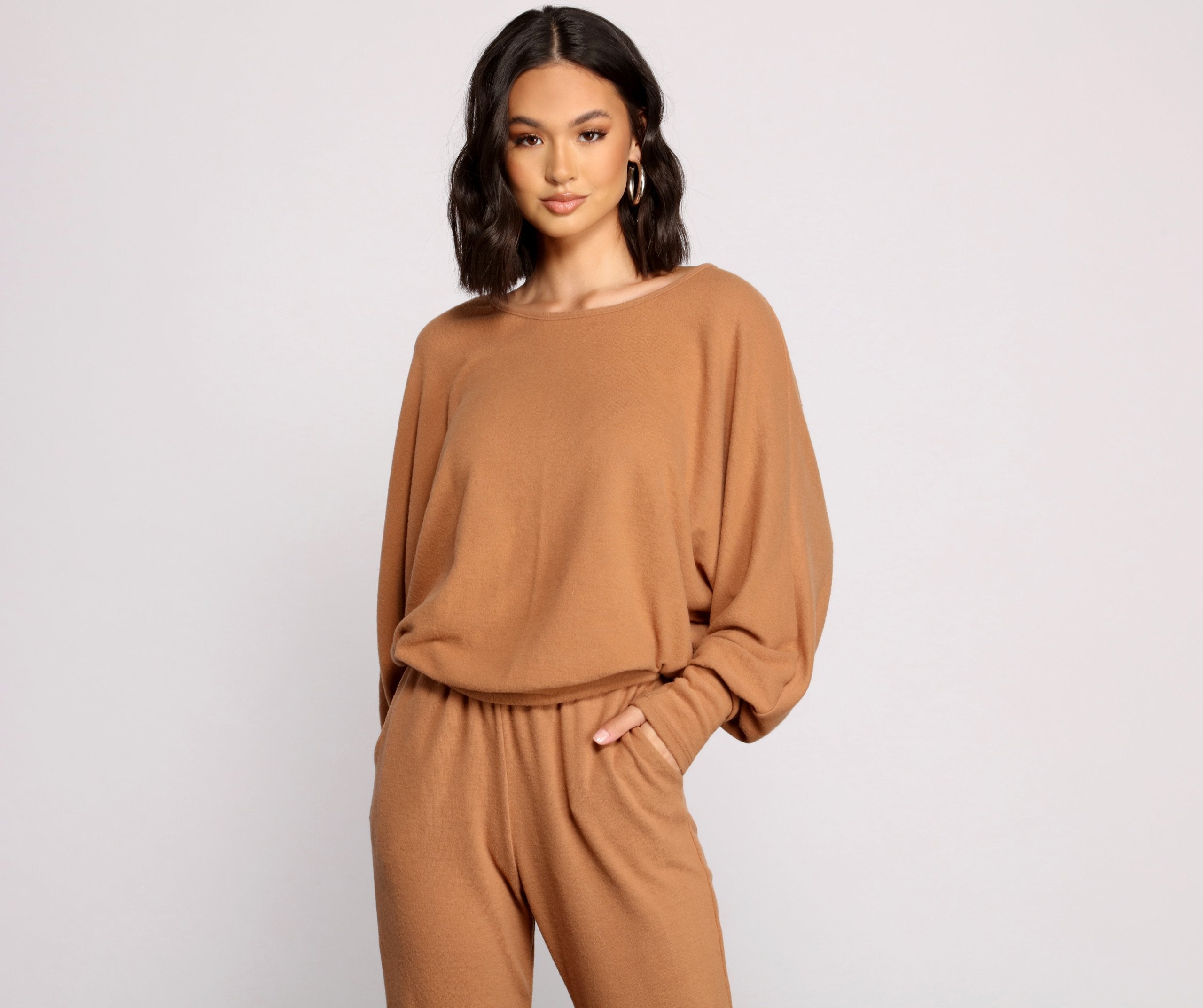 Keeping Knit' Basic Long Sleeve Top - Lady Occasions