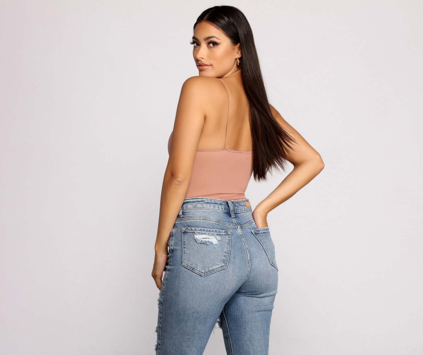 Keeping Knit Basic Asymmetrical Strap Bodysuit - Lady Occasions