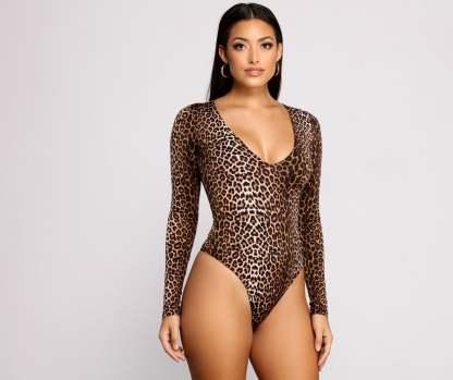 Instincts Unleashed Long Sleeve Bodysuit - Lady Occasions