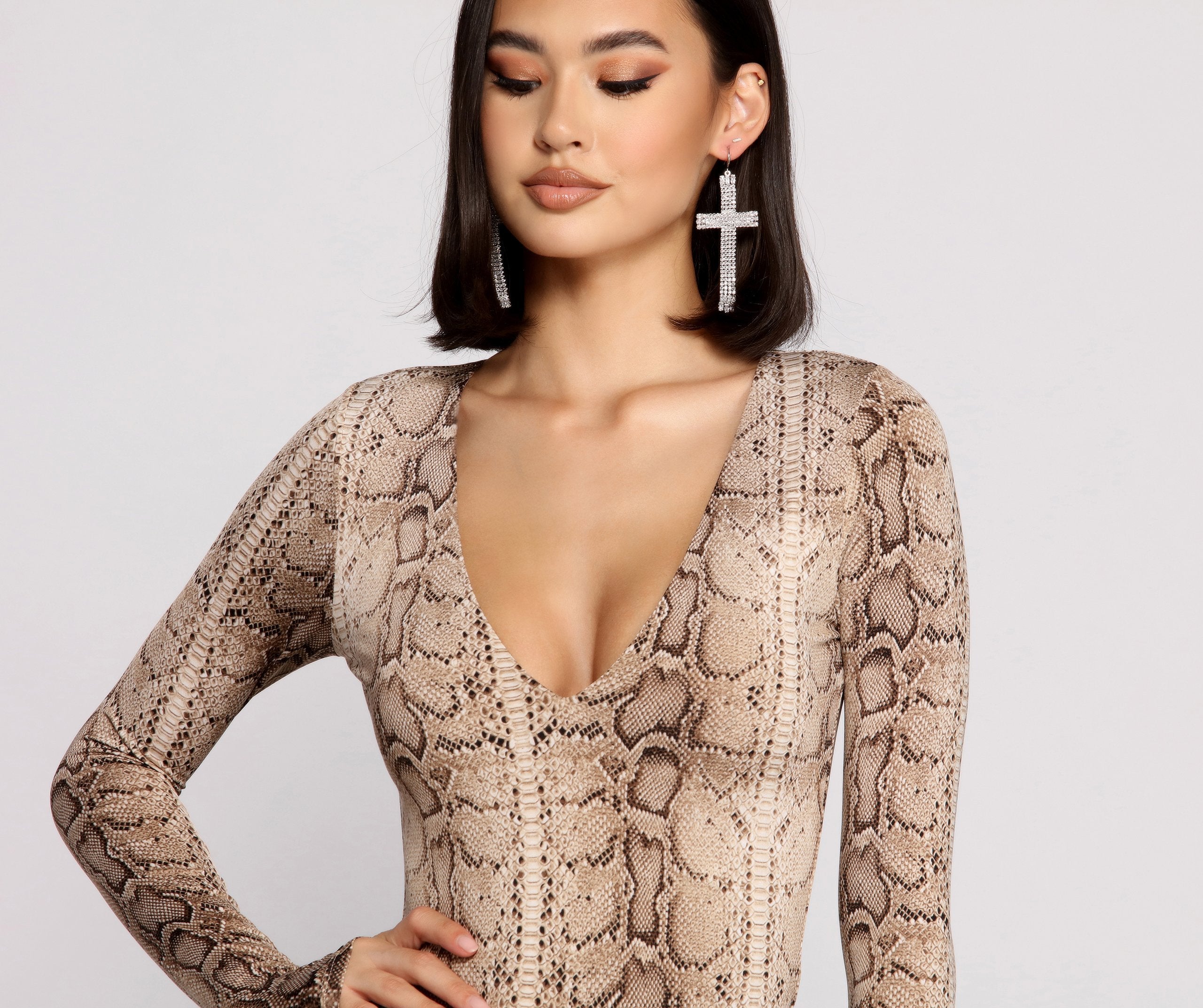 Instincts Unleashed Long Sleeve Bodysuit - Lady Occasions