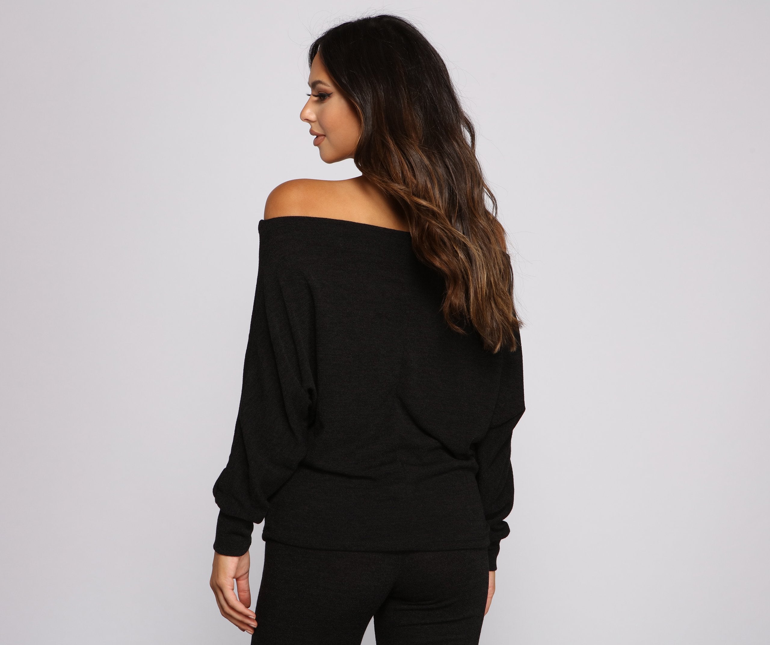 Strike A Pose Dolman Sleeve Knit Top - Lady Occasions