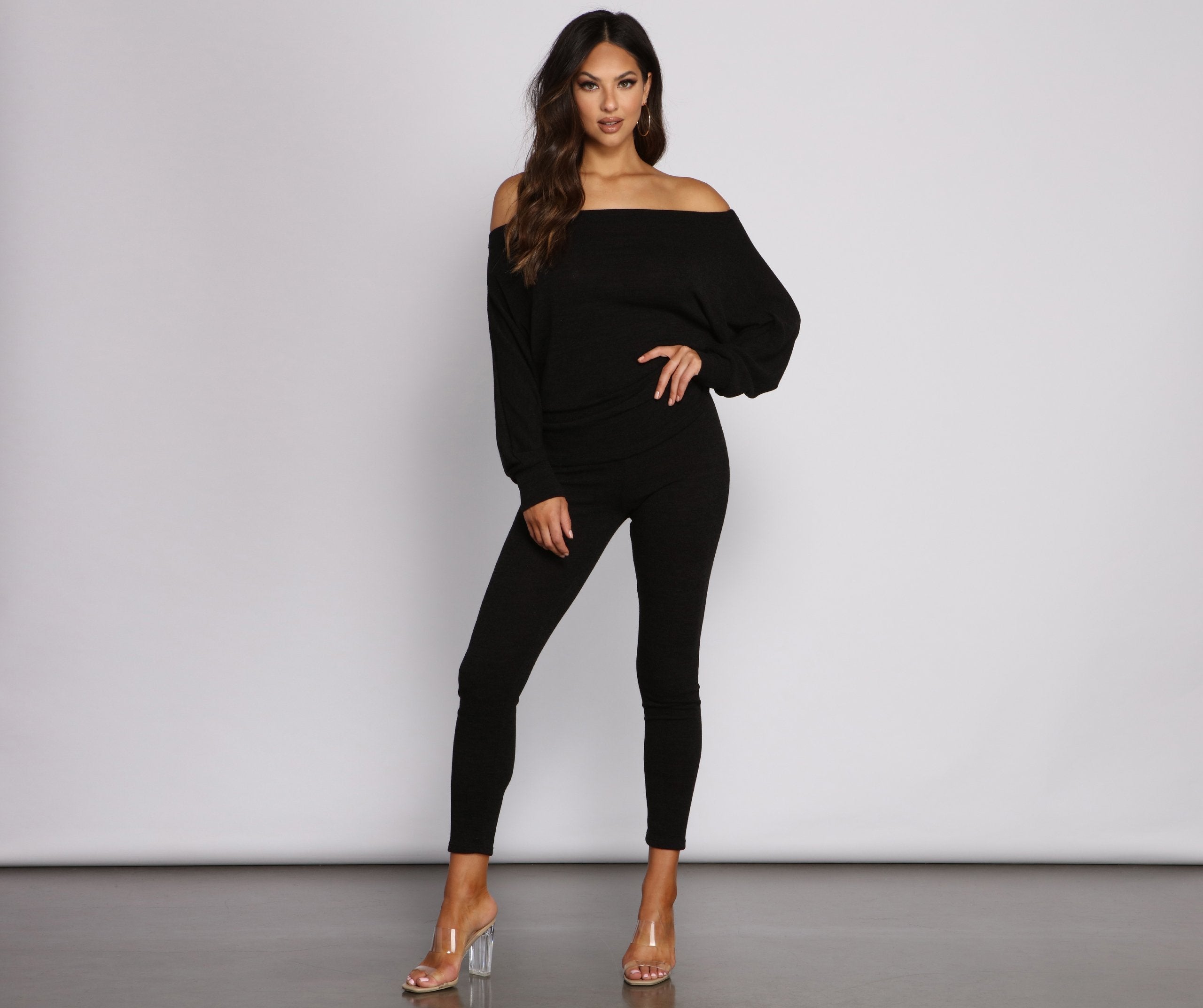 Strike A Pose Dolman Sleeve Knit Top - Lady Occasions