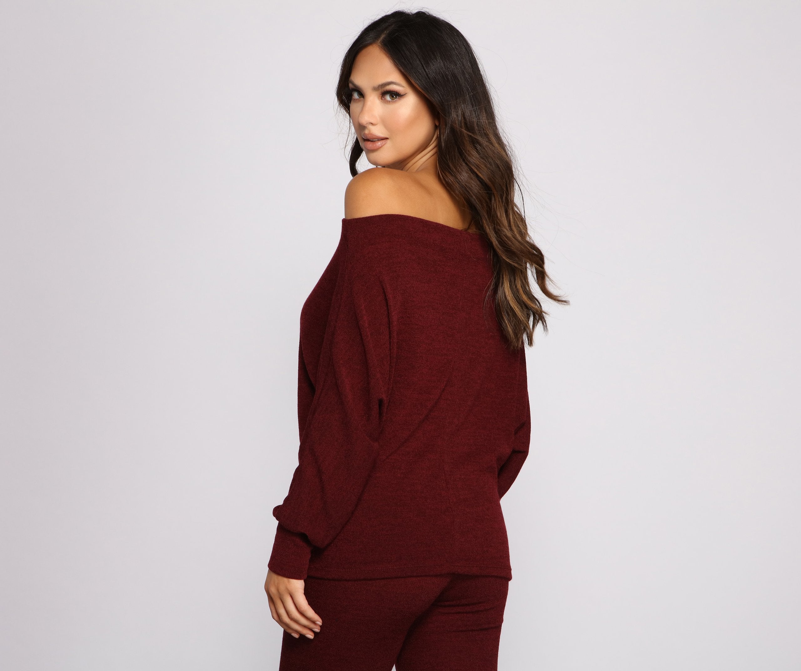 Strike A Pose Dolman Sleeve Knit Top - Lady Occasions