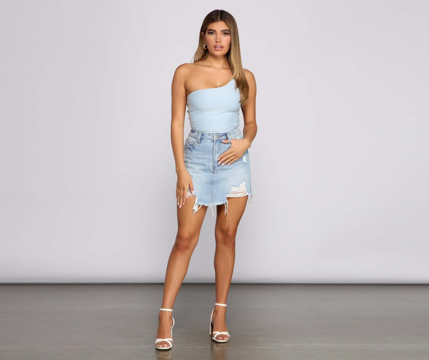 Sultry Style One-Shoulder Crop Top - Lady Occasions