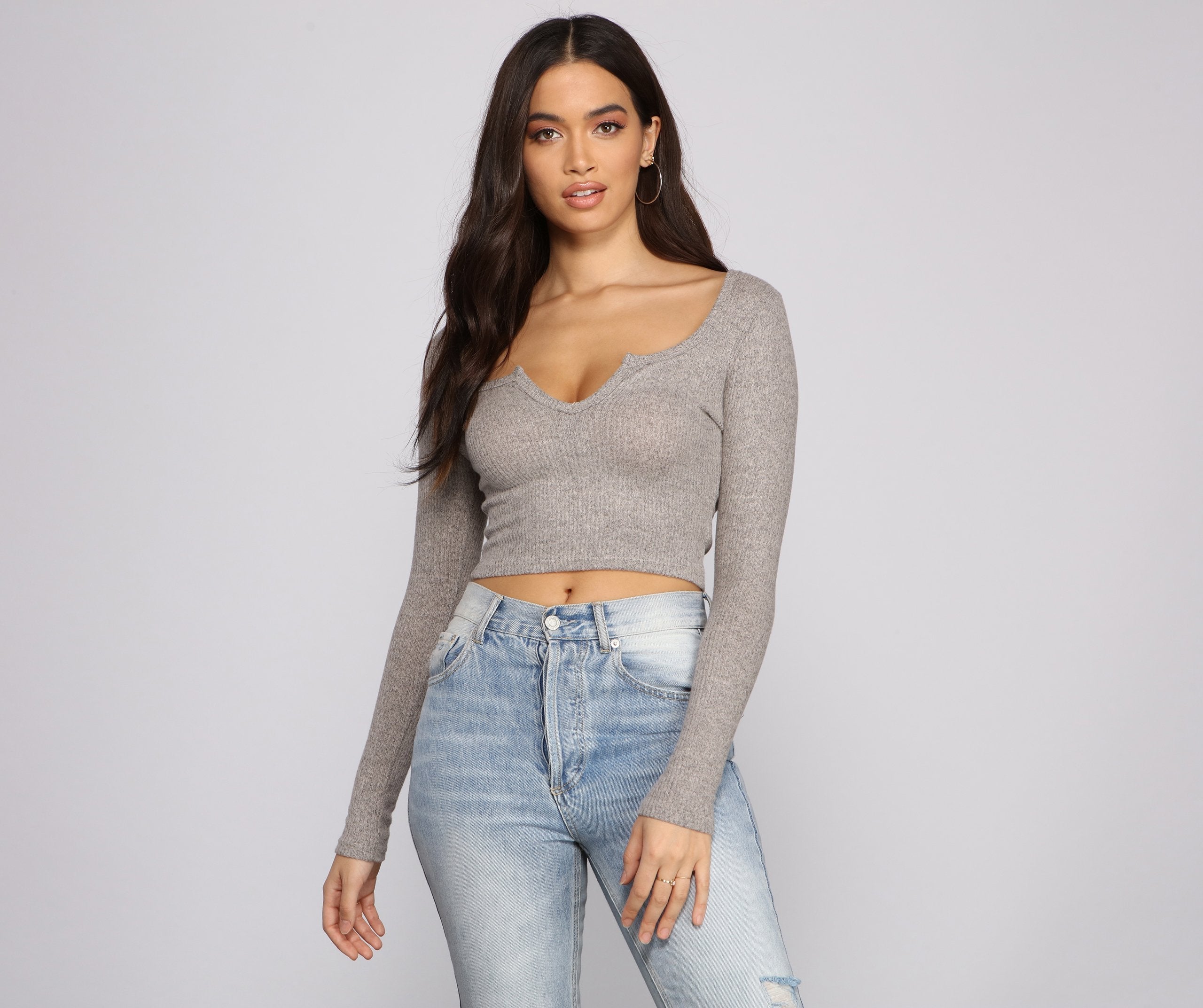 Must-Have Ribbed Knit Crop Top - Lady Occasions