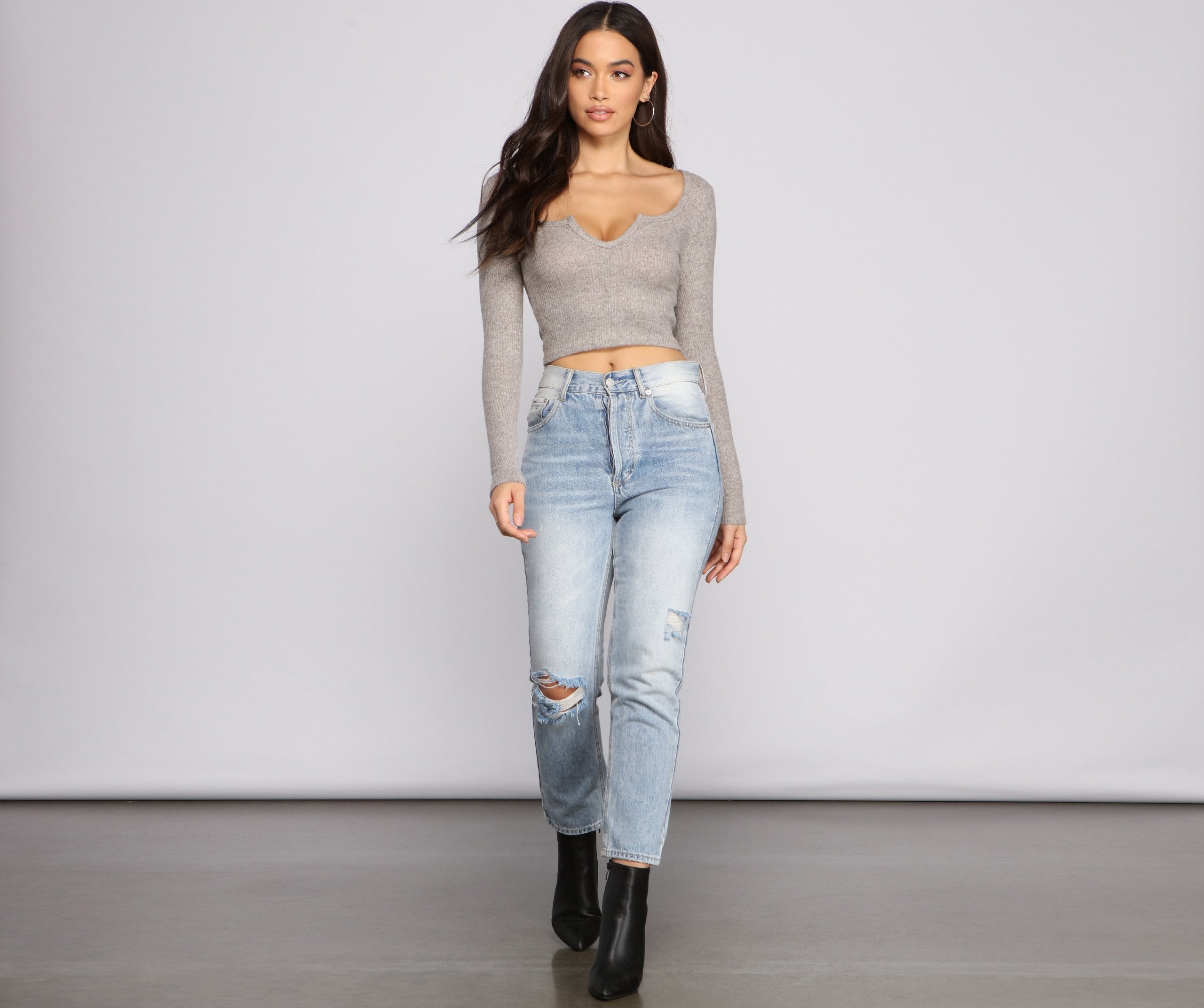 Must-Have Ribbed Knit Crop Top - Lady Occasions