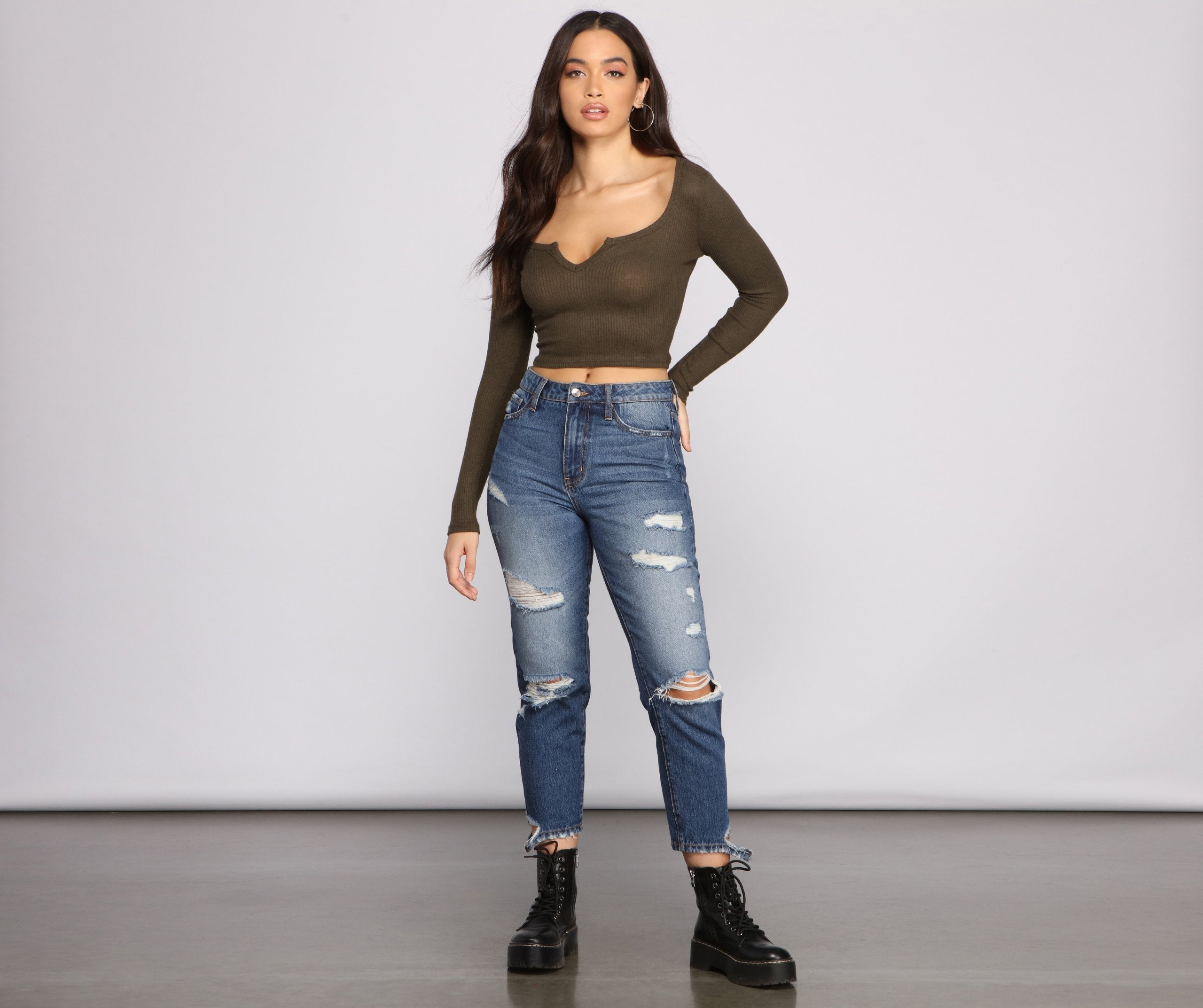 Must-Have Ribbed Knit Crop Top - Lady Occasions