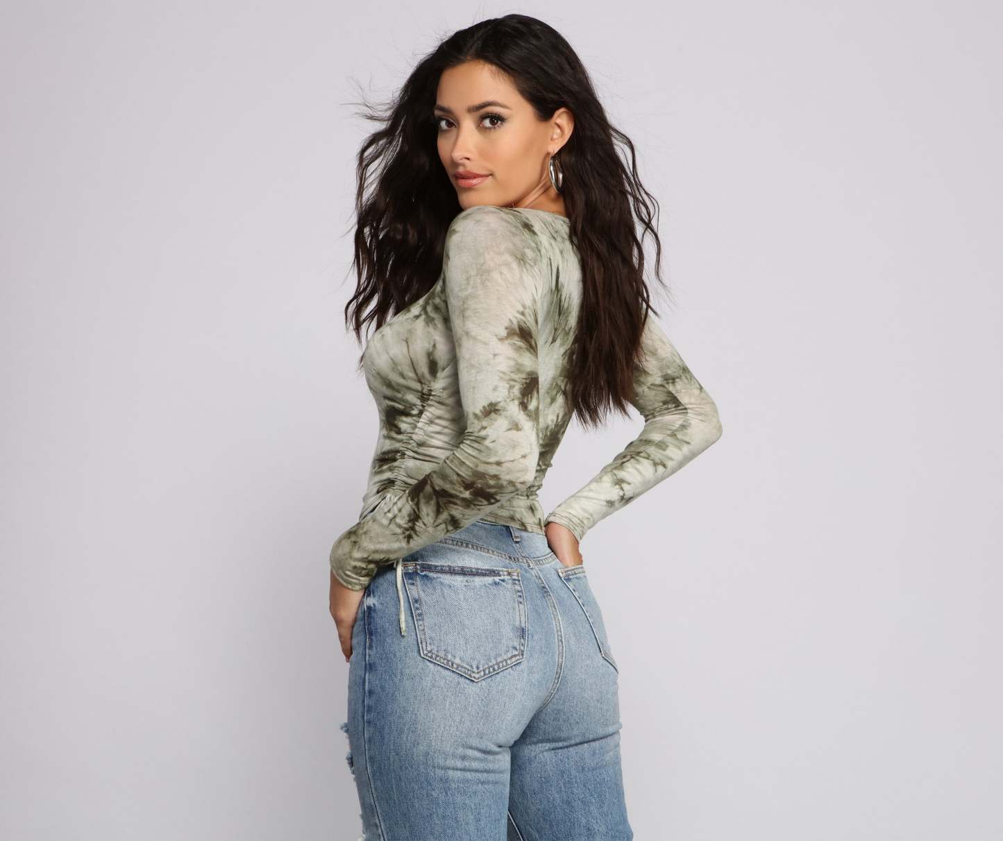 Tie Dye Jersey Knit Crop Top - Lady Occasions