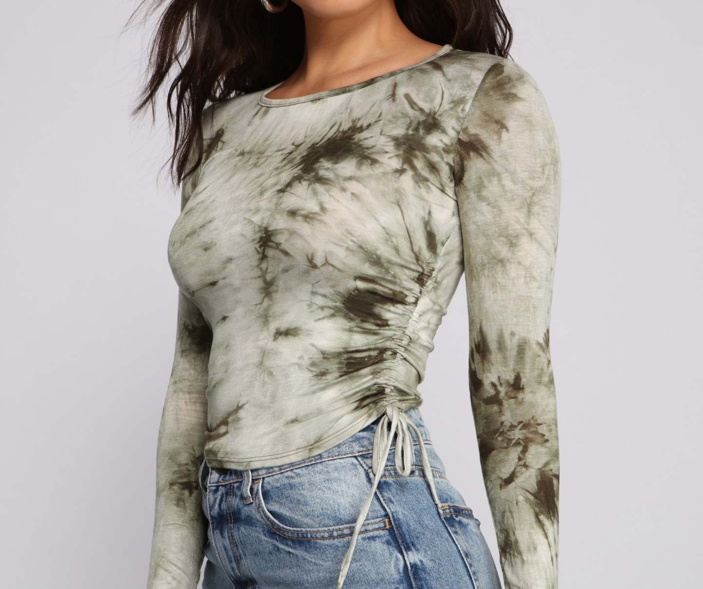 Tie Dye Jersey Knit Crop Top - Lady Occasions