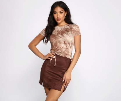 Ready To Ruche Tie Dye Top - Lady Occasions