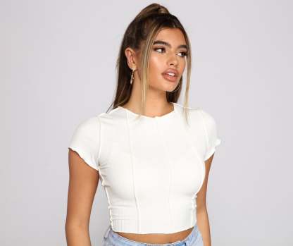 Not What It Seams Knit Top - Lady Occasions
